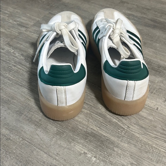 adidas Samba Platform Sneakers White Green Gum Sole - Picture 4 of 8